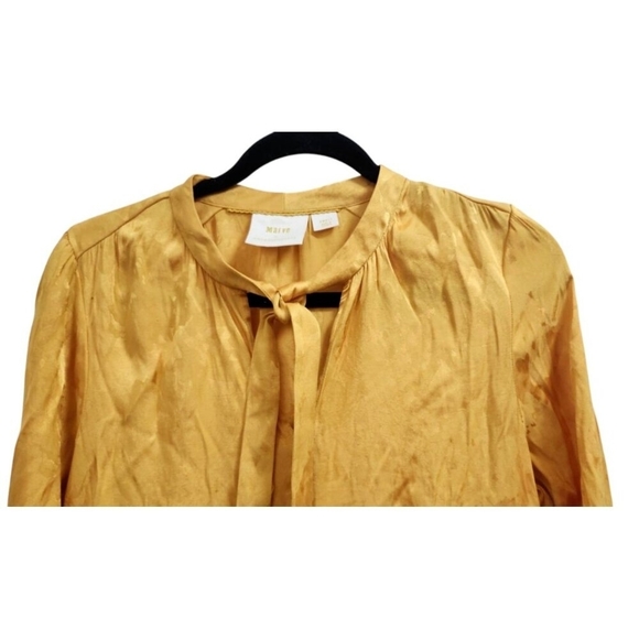 Maeve by Anthropologie Yellow Tiered Maxi Dress Size S - Picture 4 of 13